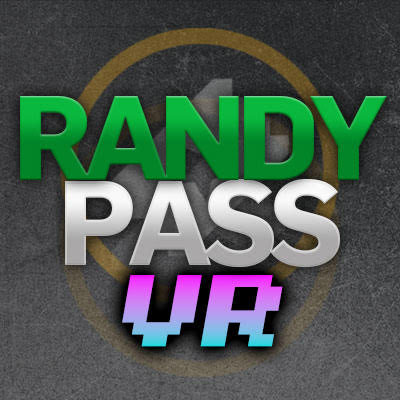 Randy Pass VR logo representing 7 scenes of immersive virtual reality adult content for headset viewers.