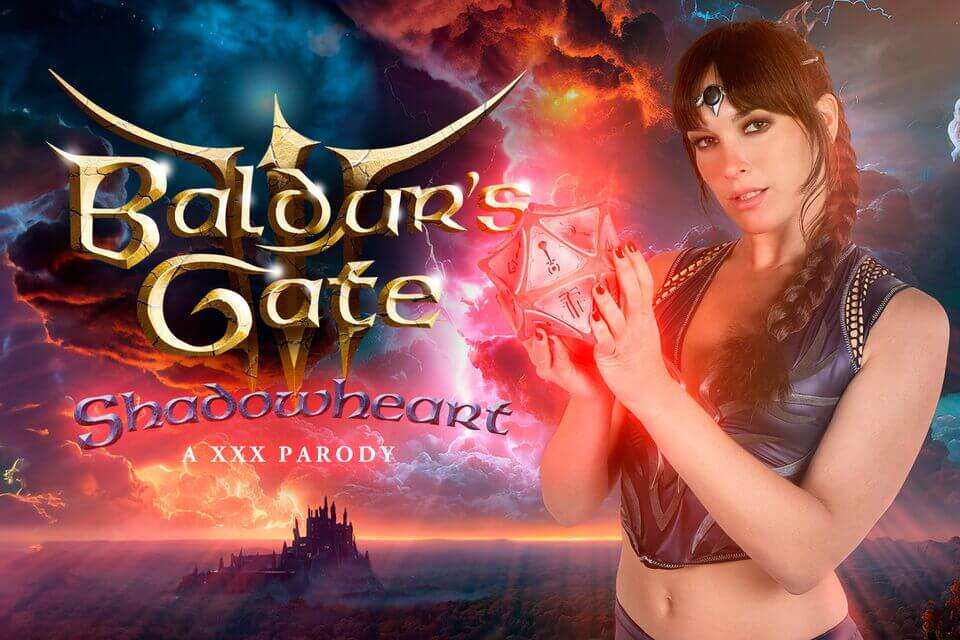 Katrina Colt as Shadowheart performs vaginal sex and a blowjob in a VR parody with close up POV and 8K resolution