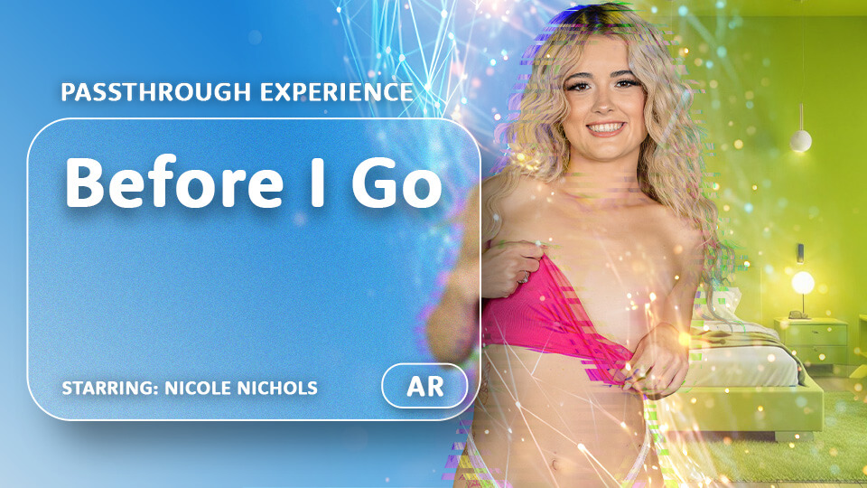 Nicole Nichols performs vaginal and anal sex in close up passthrough adult VR scene