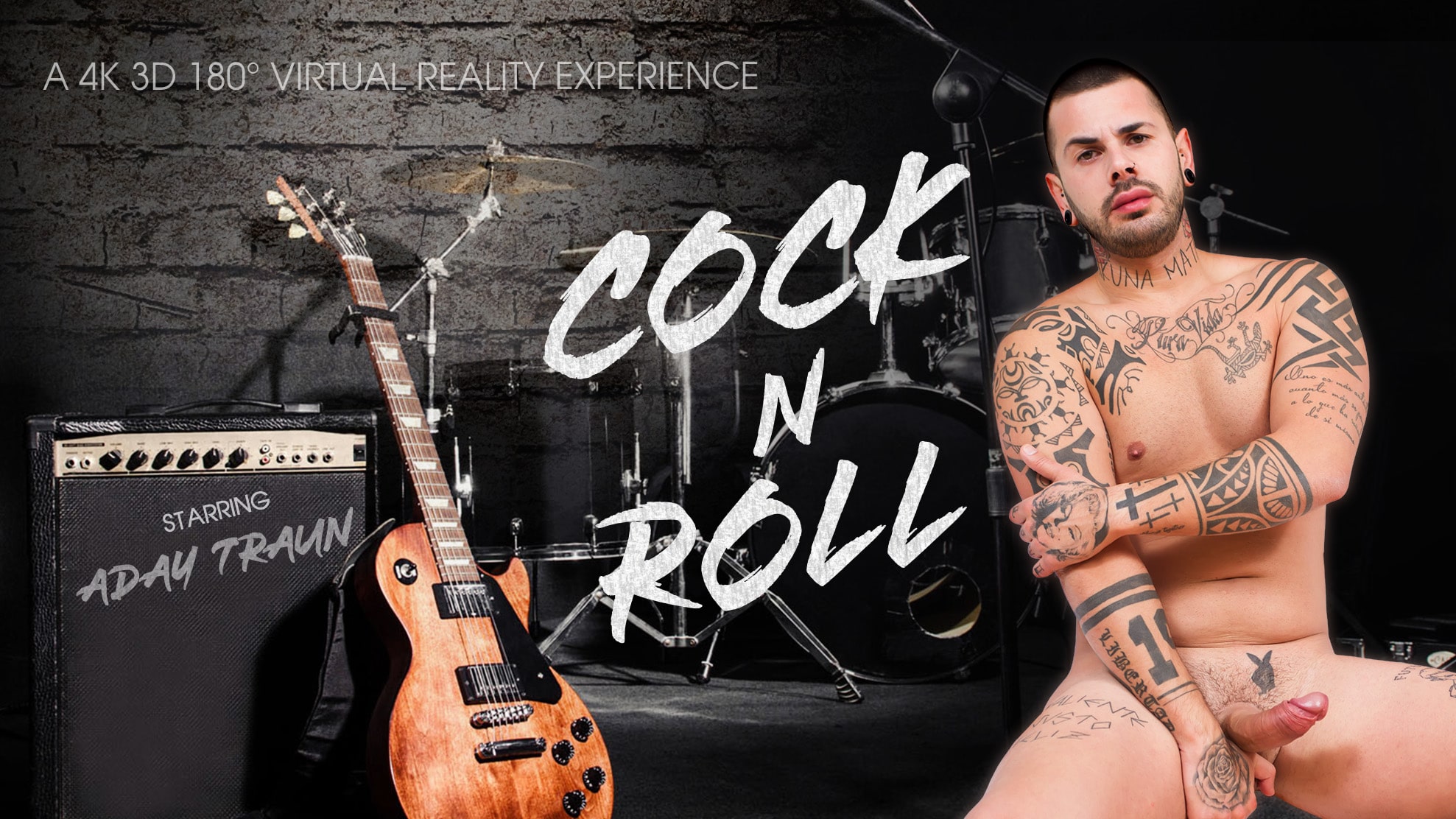 Bear Aday Traun performs solo anal on camera in a VRB Gay VR POV session recorded at 60 FPS.