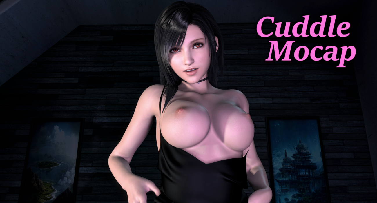 Tifa cosplayer leans in close for an intimate POV kissing session during a date night VR scene with big tits at 90 FPS.
