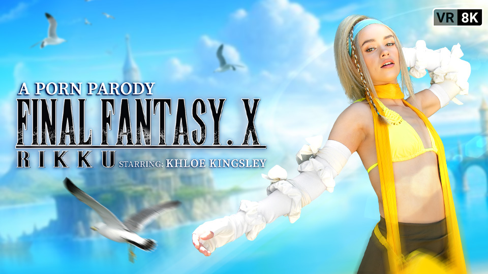 Khloe Kingsley performs a POV blowjob outdoors in close up 60fps VR parody of Final Fantasy X Rikku