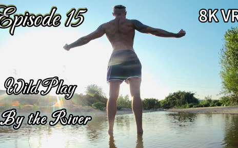 JackSpanish trains solo in a forest by the Mystic River in this non-POV gay 180-degree VR fitness scene.