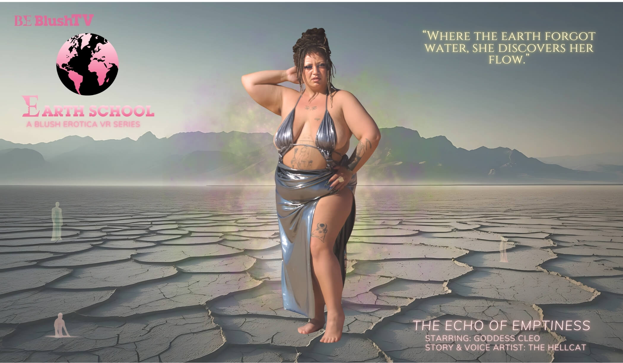 Goddess Cleo performs a solo outdoor scene in Earth School Episode 4, featuring VR passthrough and 60 FPS quality.
