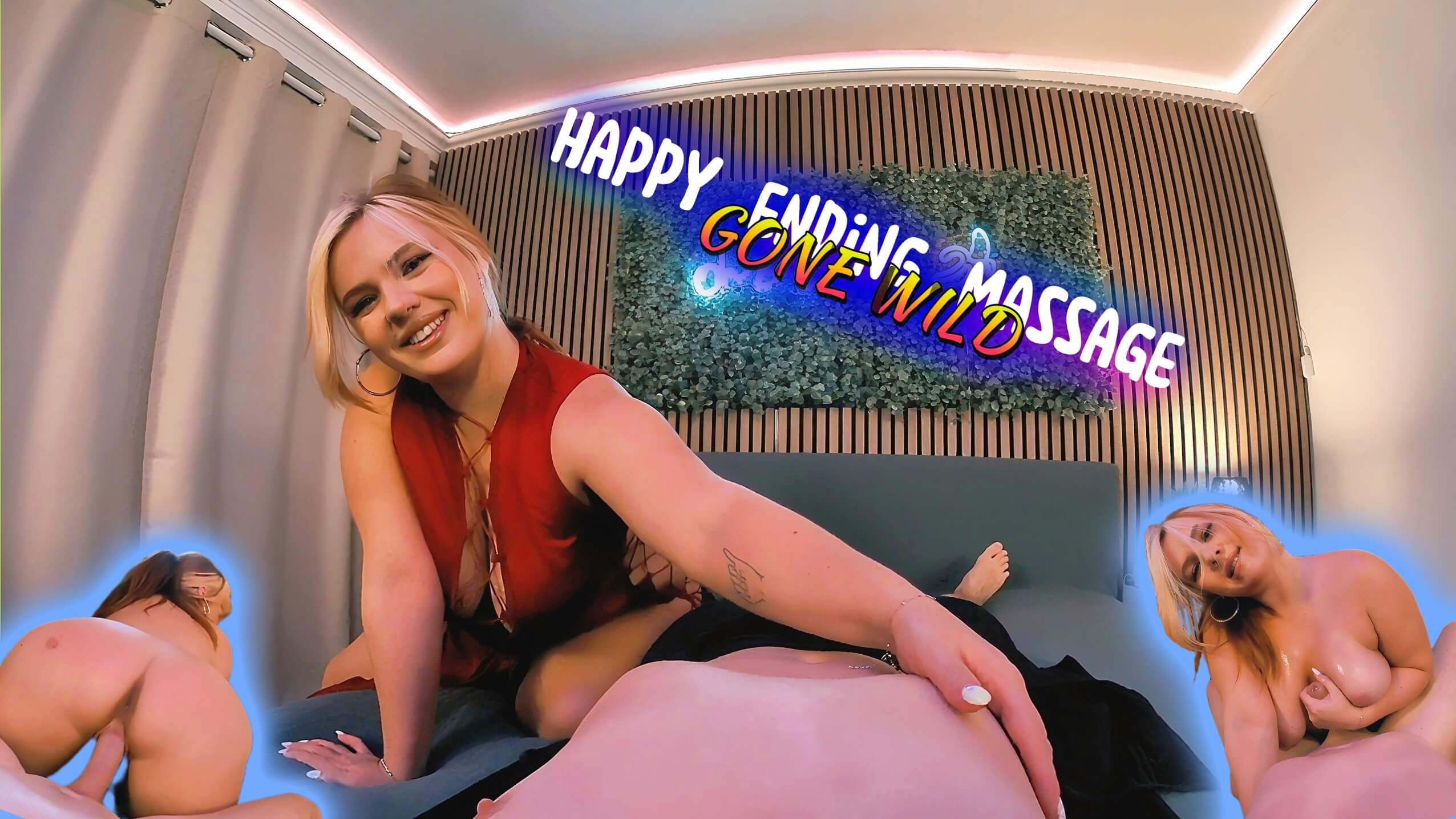 Anja Amelia performs a wild happy ending massage in German POV VR with footjob and fisheye views in 8K resolution