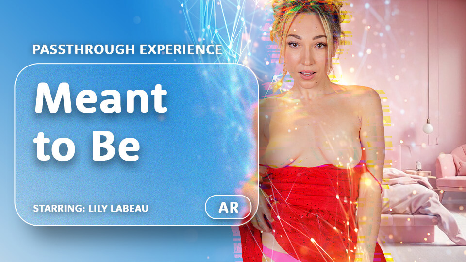 Lily LaBeau performs vaginal sex and a blowjob in a passthrough VR scene filmed in close up for AR Porn