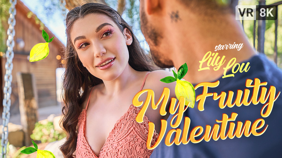 Brunette Lily Lou performs outdoors in a 4K VR POV scene filmed at 60 frames per second for VR Bangers