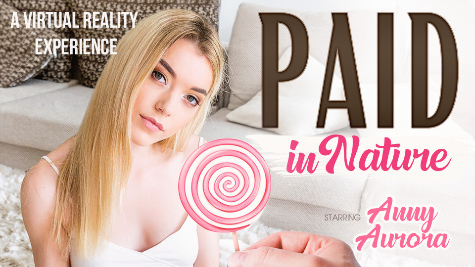 Anny Aurora performs a POV blowjob in a German forest setting with 60fps VR passthrough quality.