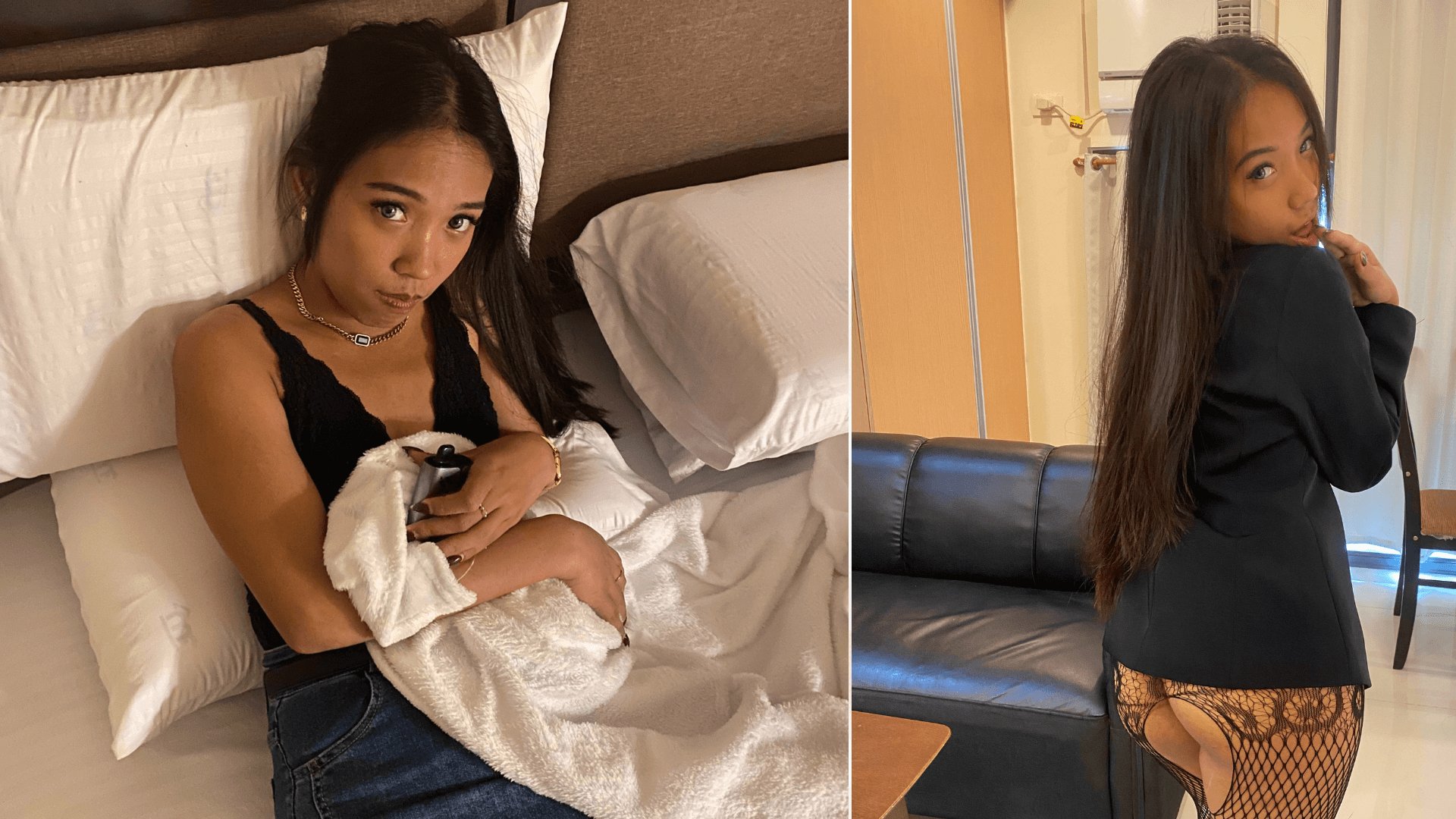 Brunette brunette performs a blowjob in a home office setting during a remote work session in high definition 6K VR.