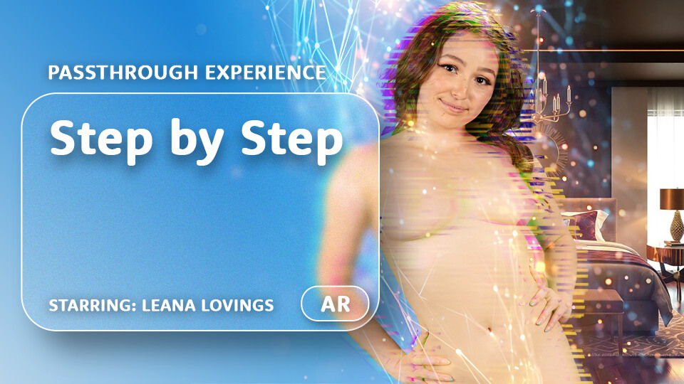 Leana Lovings performs a pov blowjob in a step family fantasy passthrough scene for AR Porn
