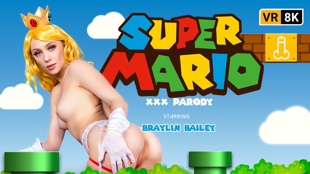 Super Mario XXX Parody: Braylin Bailey VR Blowjob