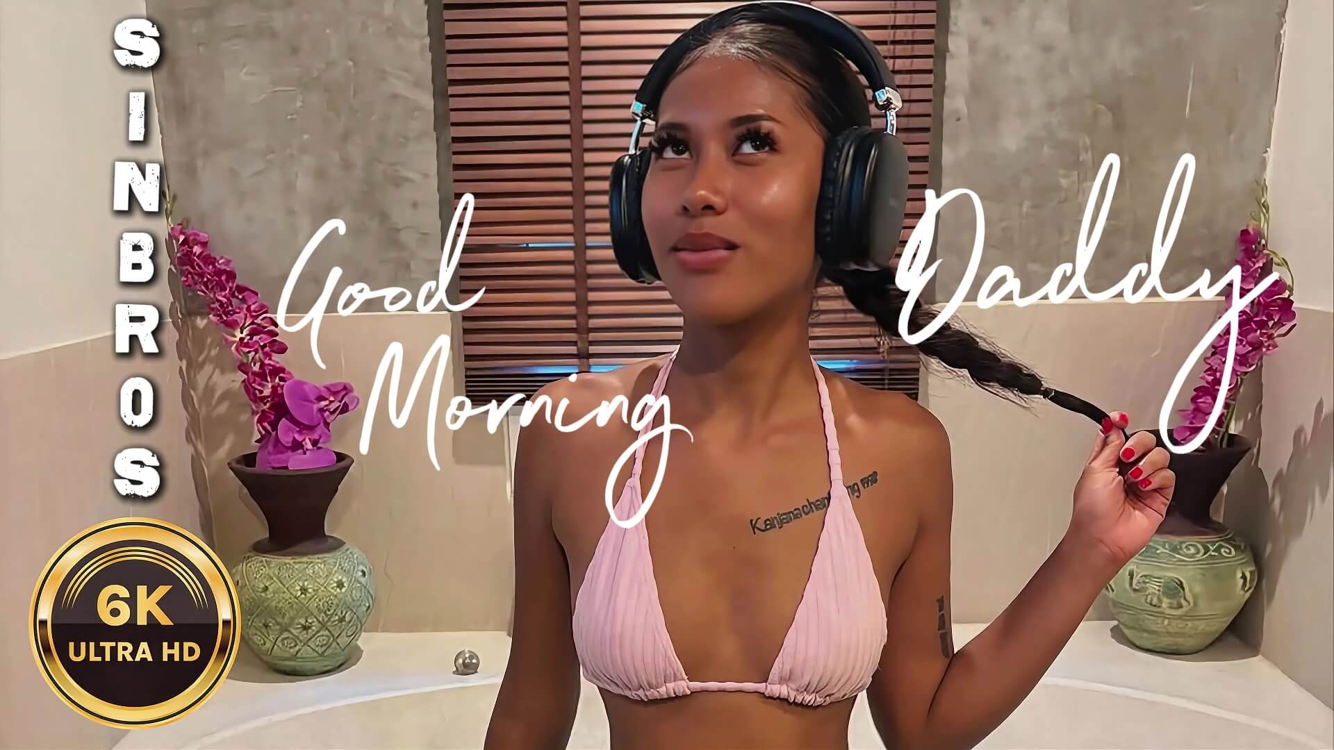 Kan performs oral sex and vaginal intercourse in a POV morning scene filmed in 60 FPS VR for Sinbros.
