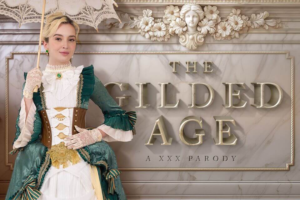Lexi Lore performs a POV blowjob in a close up Gilded Age parody with dirty talk in this 4K VR video