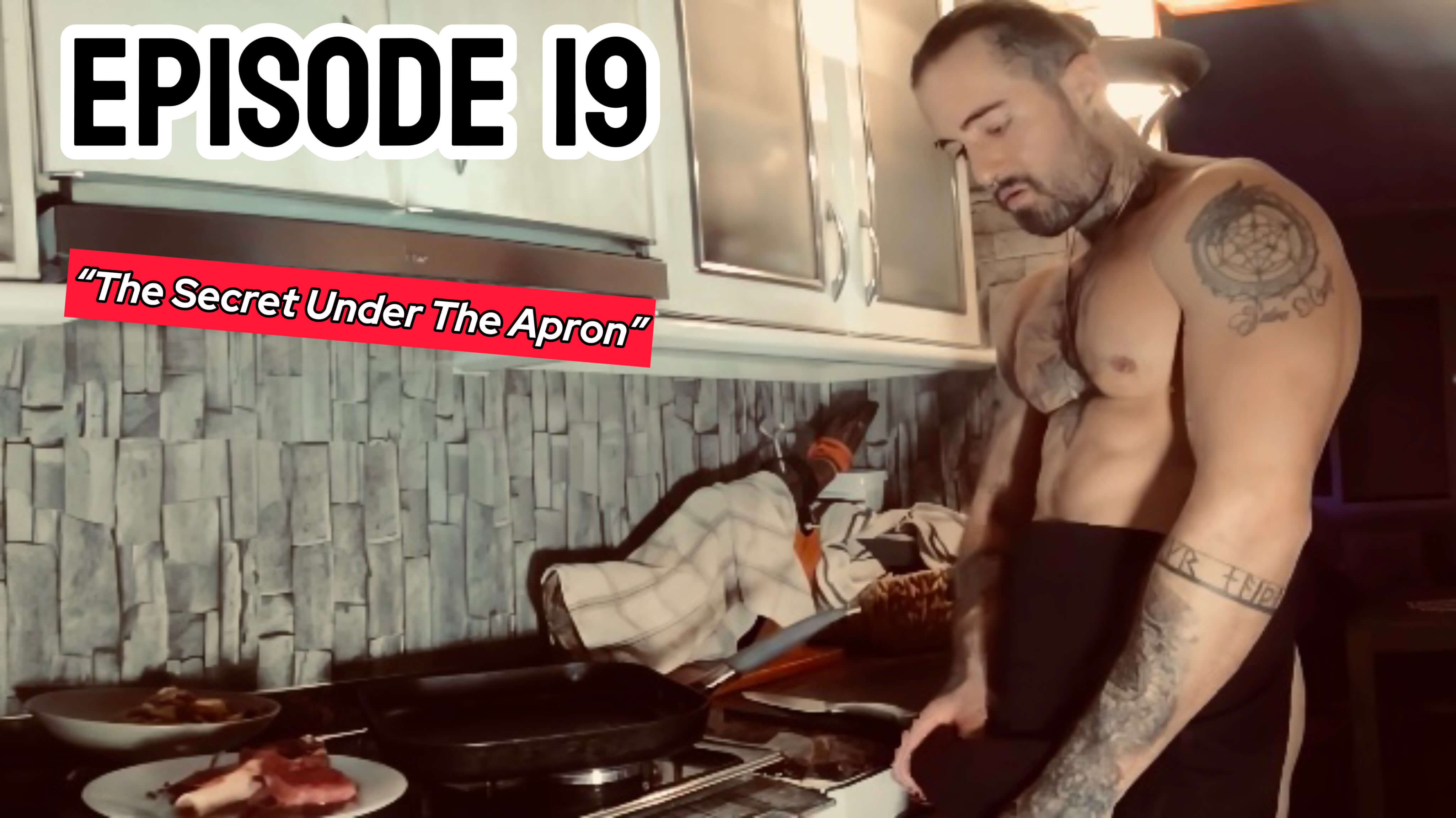Jack Spanish masturbates solo in a non POV 180 degree VR scene titled The Secret Under The Apron by Jack Spanish VR