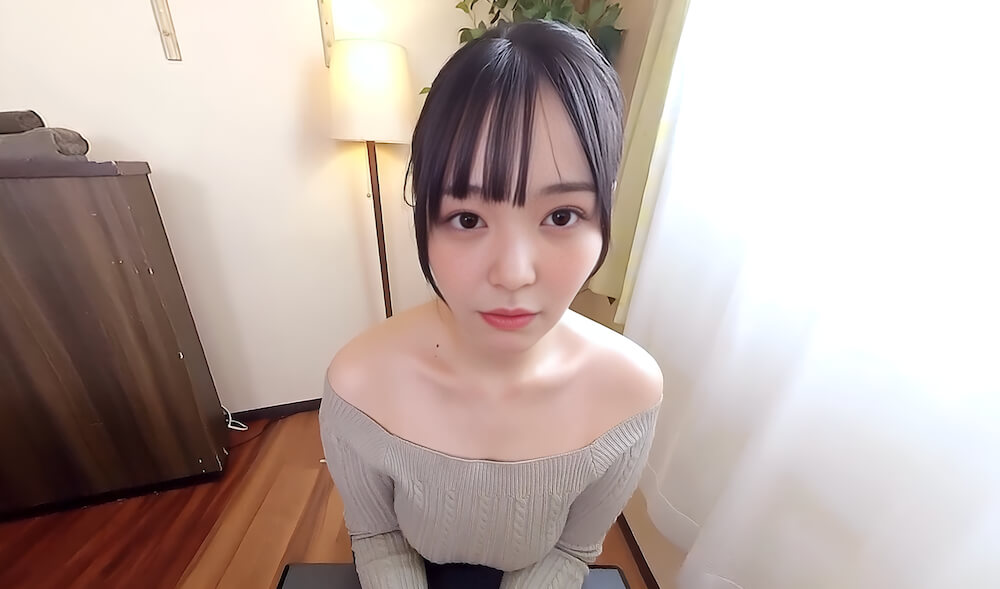 Momona Koibuchi performs vaginal sex and a blowjob in an adult VR POV scene featuring a massage with her busty figure
