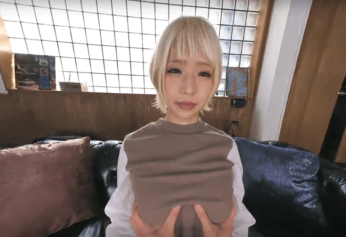 Alice Otsu in a softcore VR roleplay as a mannequin girlfriend in a POV scene with big tits, produced by ChinChinVR at 60 FPS.