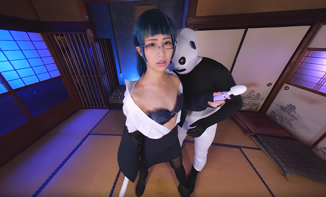 Megu Mio, Mizuki Amane, and Mei Satsuki perform oral and vaginal sex in a VR POV adult video with close ups.