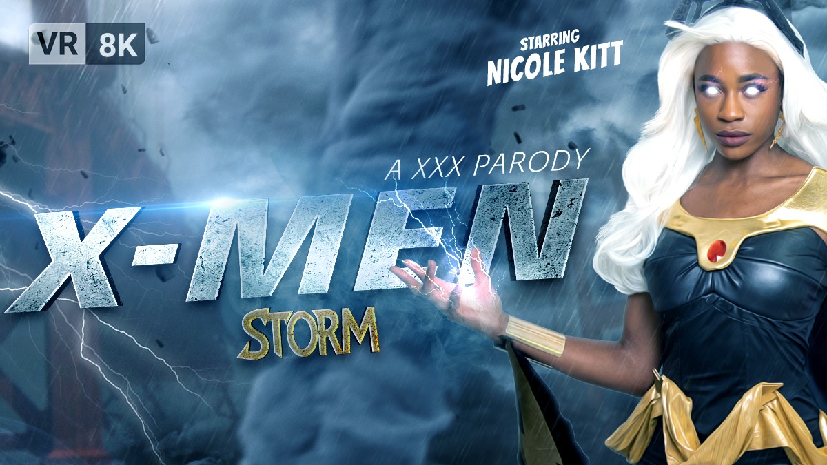 Nicole Kitt in Storm cosplay performs a POV blowjob in an 8K VR scene