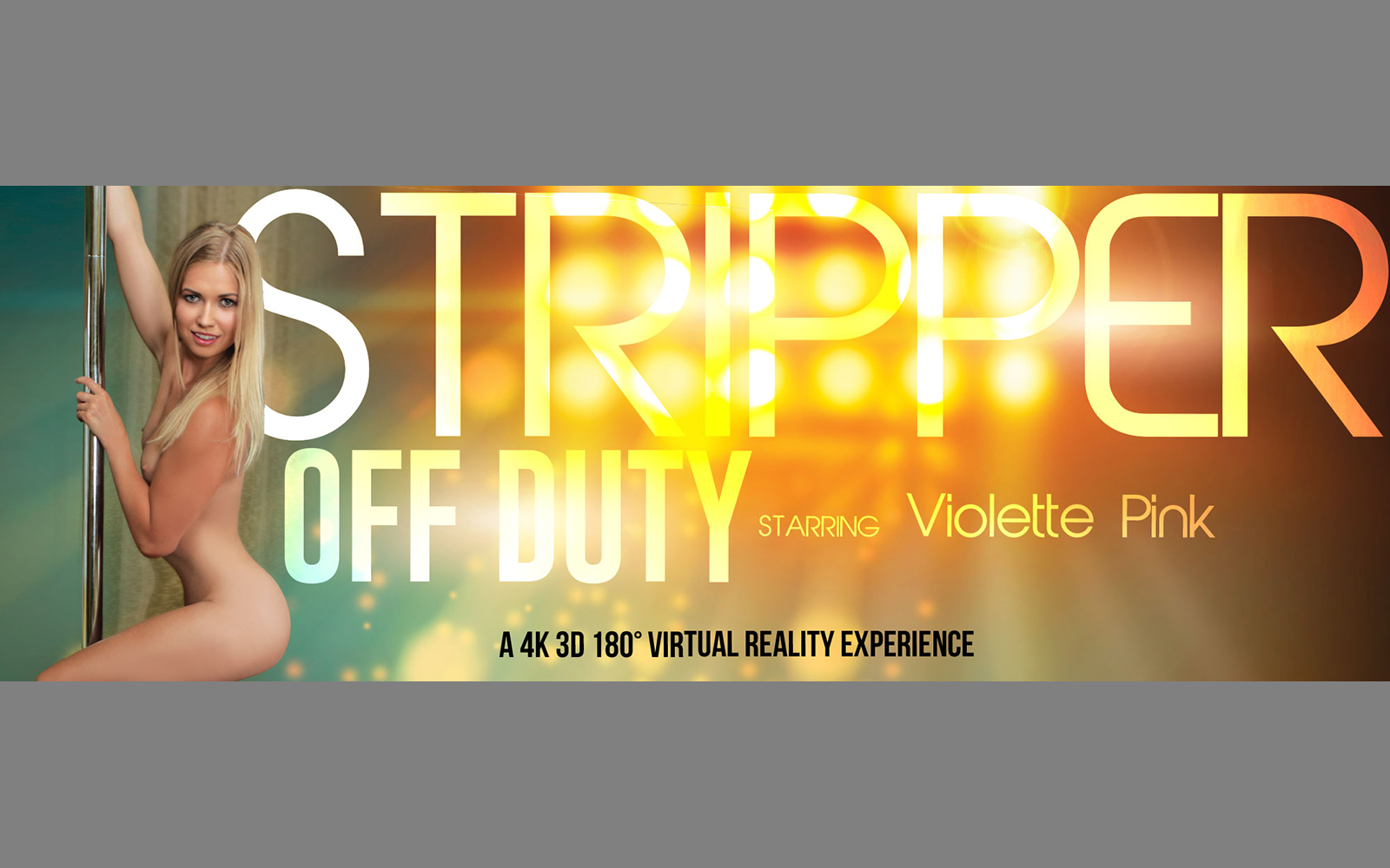 Violette Pure performs a European VR striptease and masturbation solo in 4K 60 FPS production.