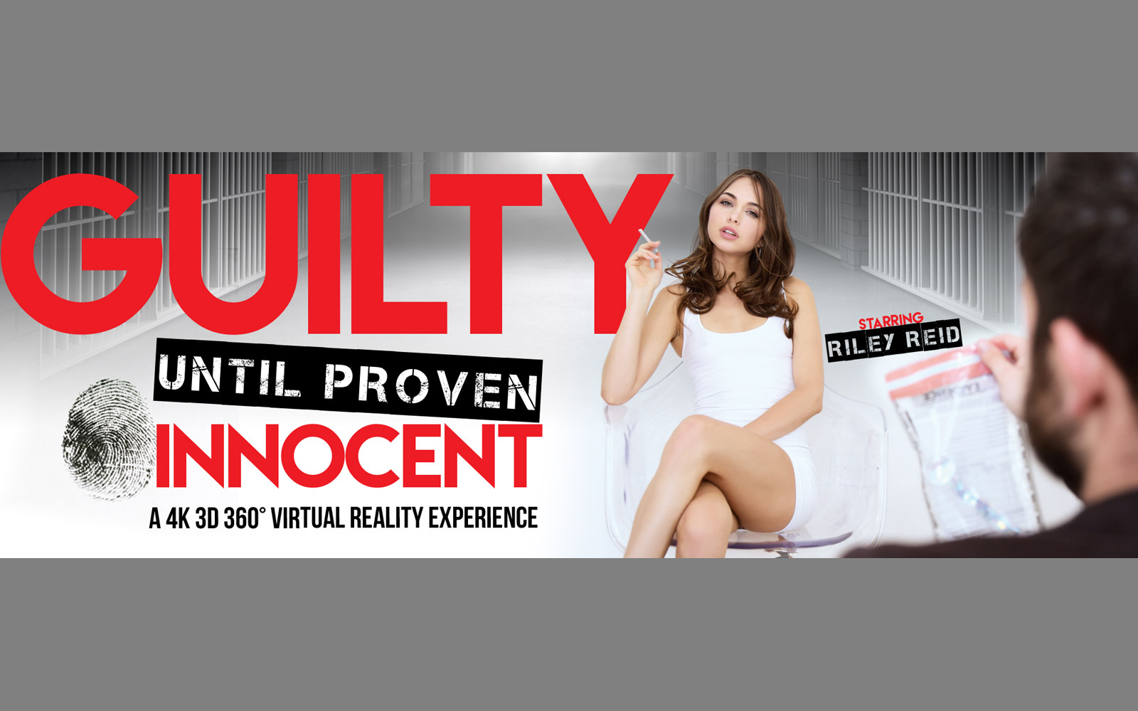 Riley Reid performs solo masturbation in a POV scene with 4K resolution and 60 FPS from VR Bangers.