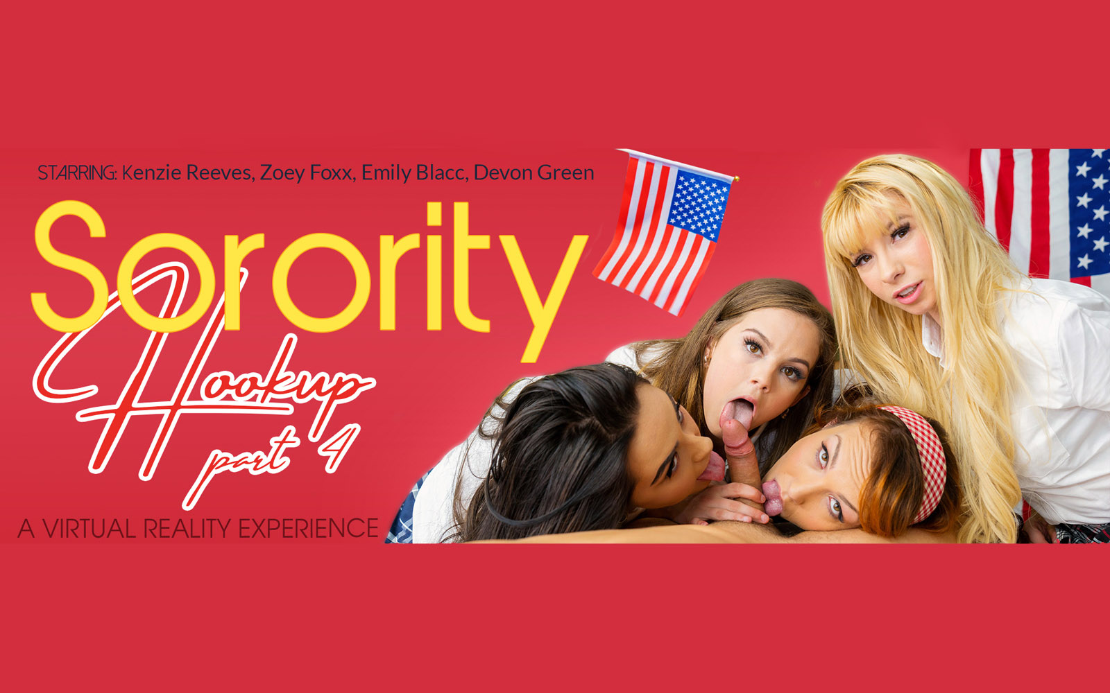 Devon Green, Kenzie Reeves, and Zoey Foxx enjoy a POV college hookup in this 60 FPS VR Bangers production.