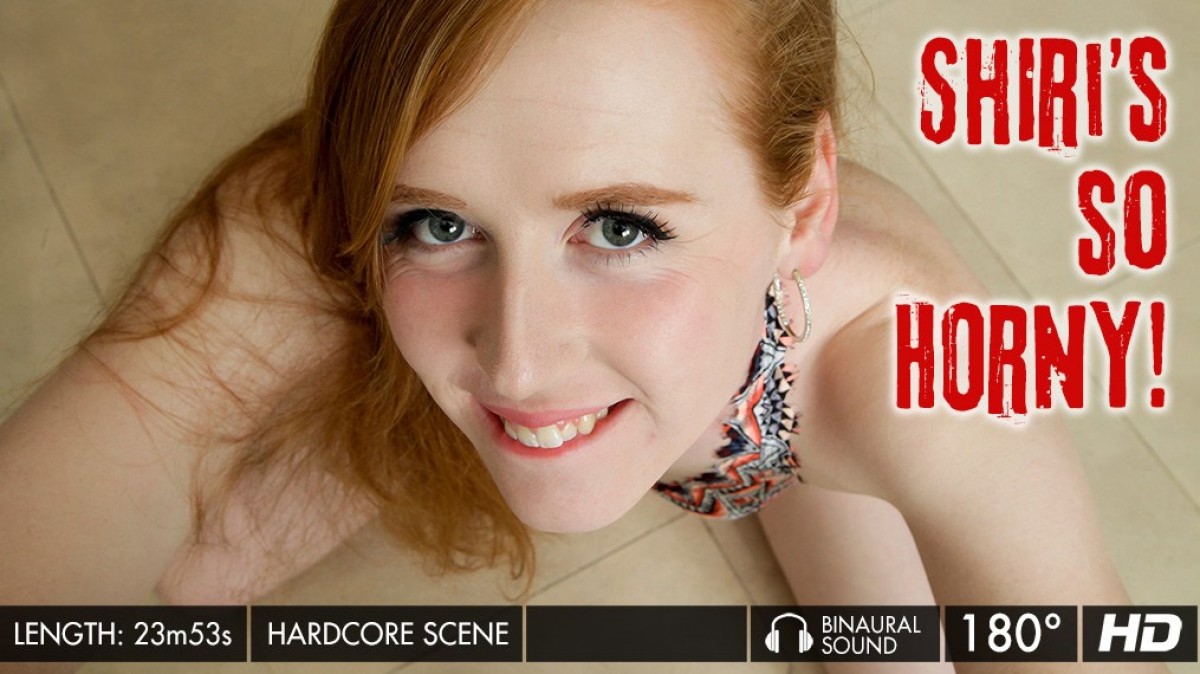 Shiri Allwood performs a blowjob and anal sex in a 4K VR POV scene for GroobyVR