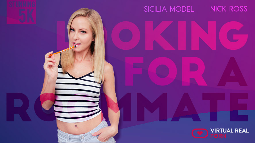 Sicilia Model performs a 69 and blowjob in a POV VR scene filmed in 8K resolution for a premium European production.