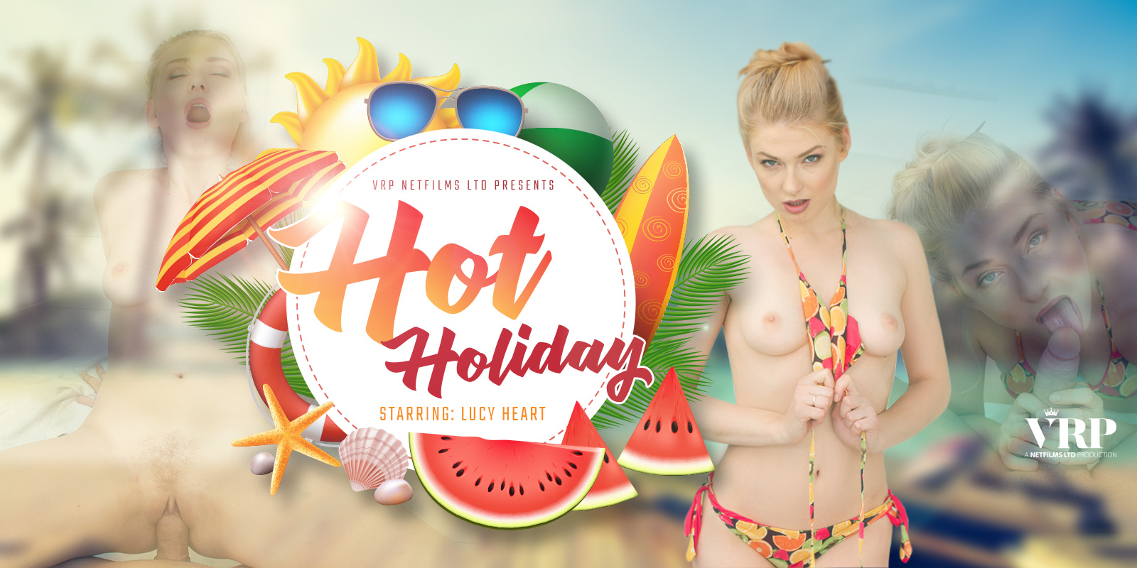 Lucy Heart performs a POV blowjob in a holiday setting, featuring VR 60 FPS European content.