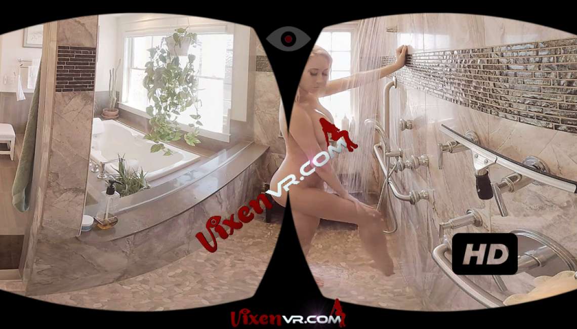 Jacquelyn Michelle performs a solo virtual sex scene in 4K 180 degree VR for VixenVR