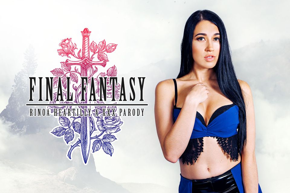 Alex Coal in Final Fantasy cosplay performs oral sex on camera in 4K VR quality with high frame rate visuals.