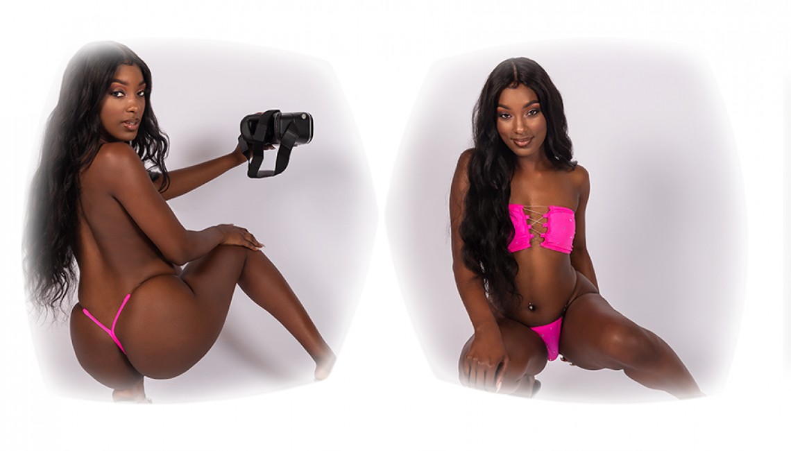 Brunette model Saphari performs a private dance in lingerie with piercings for this 5K VRClubz VR video.