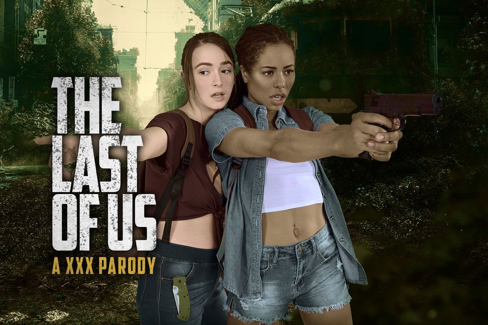 Hazel Moore and Kira Noir in cosplay perform oral sex in a 4K VR parody of The Last Of Us