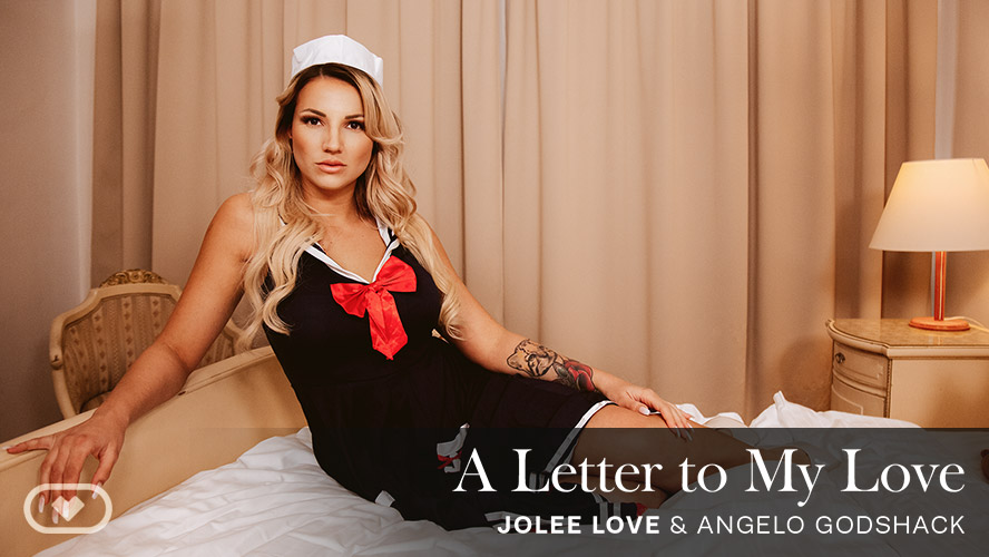 Jolee Love performs vaginal sex and a close up blowjob in this 60 FPS VR video from Virtual Real Porn.