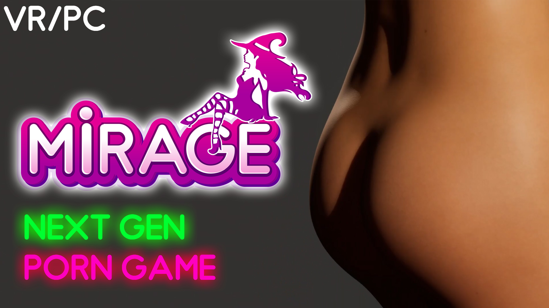 A Mirage VR game thumbnail showing a 3D PC game scene with spatial audio and 6DoF movement in a virtual environment