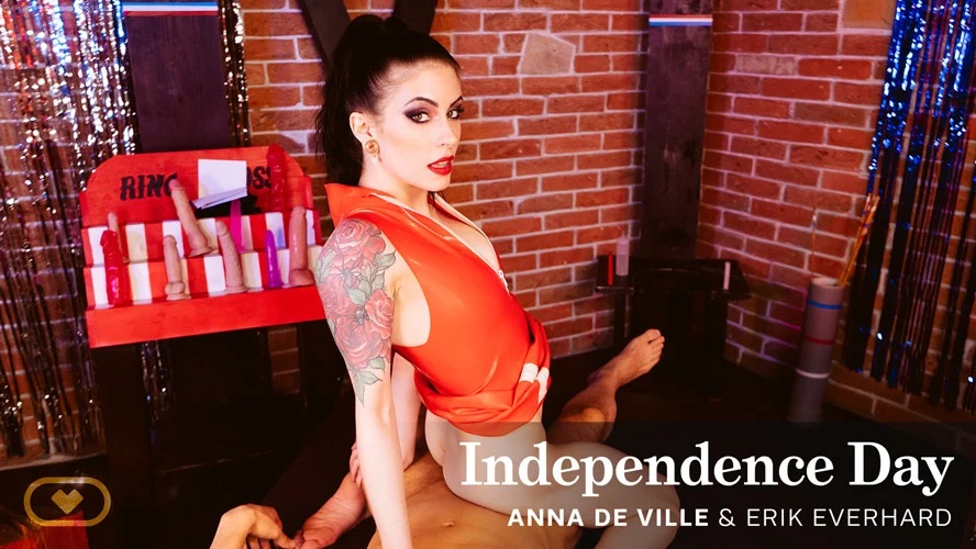 Anna de Ville performs a close up blowjob and vaginal sex in this 60 FPS VR POV scene for Virtual Real Porn