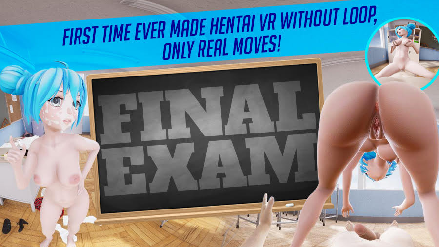 Hentai VR Final Exam: Yoko's 4K Classroom Blowjob