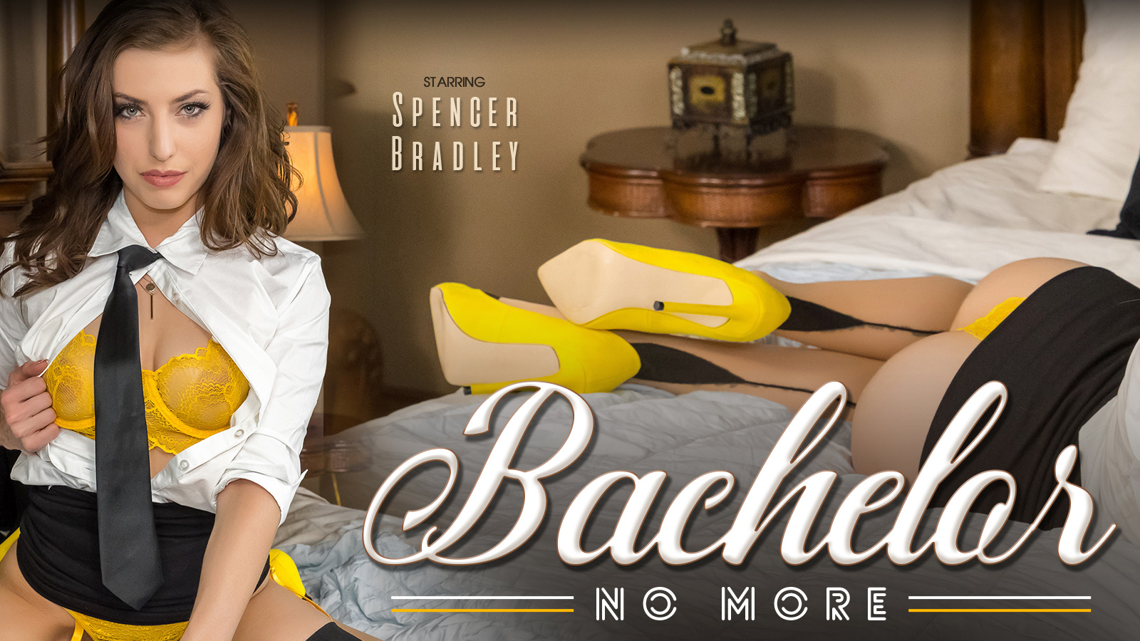 Spencer Bradley performs a POV blowjob in a bedroom setting, featuring 4K resolution and 60 FPS VR Bangers production.