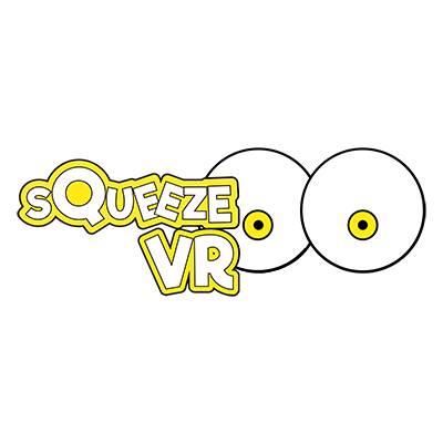 Squeeze VR logo featuring 415 scenes of tight friction-focused immersion in high-definition virtual reality content.