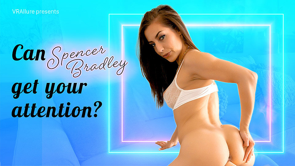 Brunette Spencer Bradley kisses solo in a VRAllure 4K VR video thumbnail