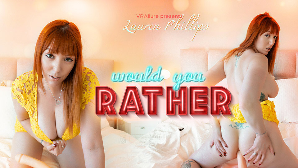Lauren Phillips performs a solo anal scene in a 4K VR video from VRAllure featuring big tits and 60 FPS playback.