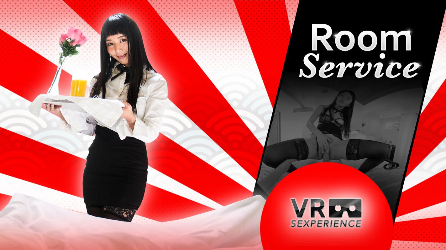 Brunette Marica Hase performs a POV blowjob in a fisheye VR room service scene shot in 4K.
