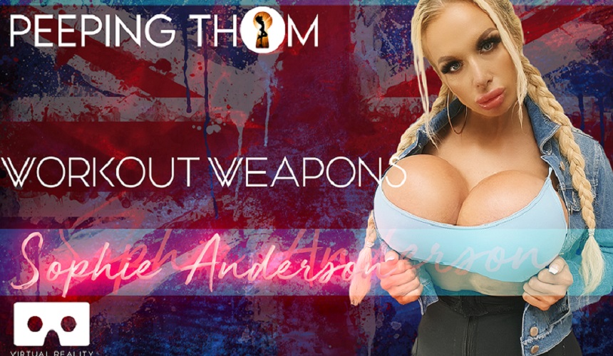 British model Sophie Anderson performs solo in a 4K VR video with big tits and 60 FPS quality.