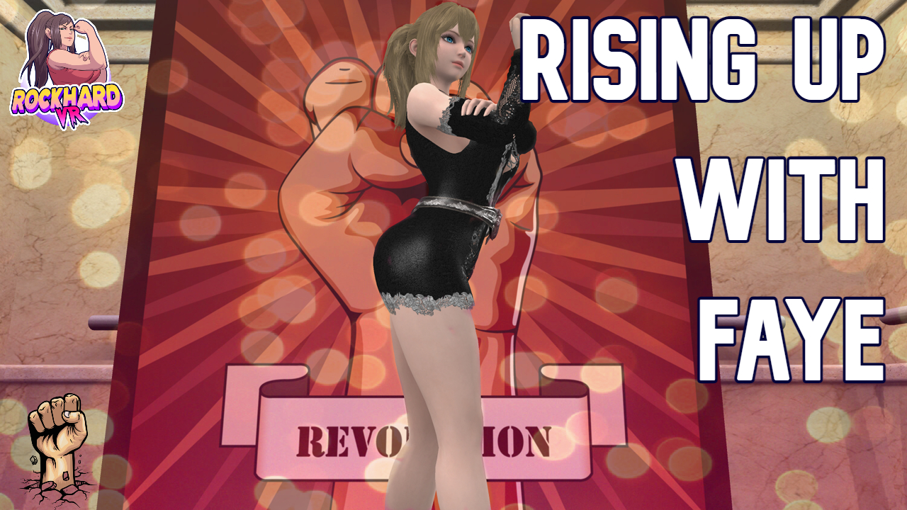 Faye stands up in a VR game with spatial audio and 6DoF movement in this RockHardVR experience.