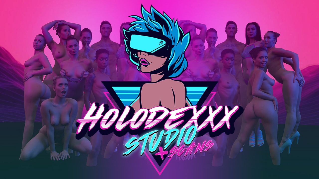Holodexxx game thumbnail showing studio environment and scans for PC VR with spatial audio and 6DoF support