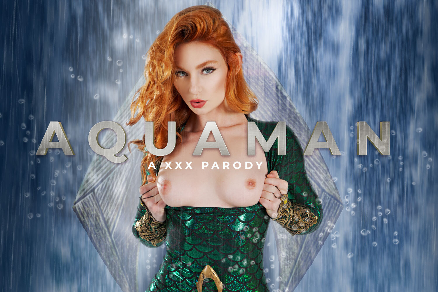 Lacy Lennon as Mera performs a POV blowjob in cosplay for this 60 FPS VR video
