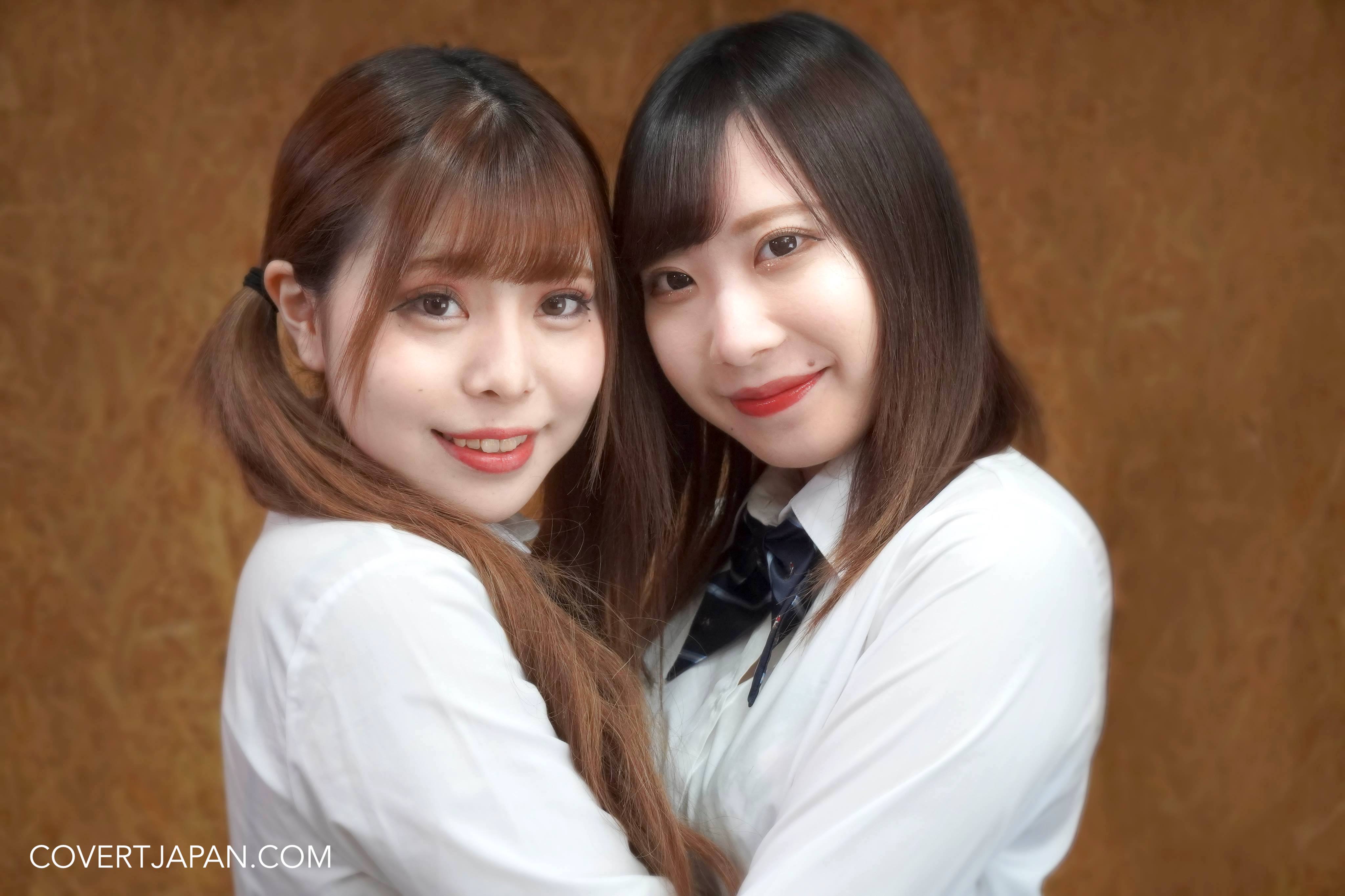 Models Miriya and Misa perform group sex and oral on camera in a POV cosplay scene from CovertJapan's 60 FPS VR video.