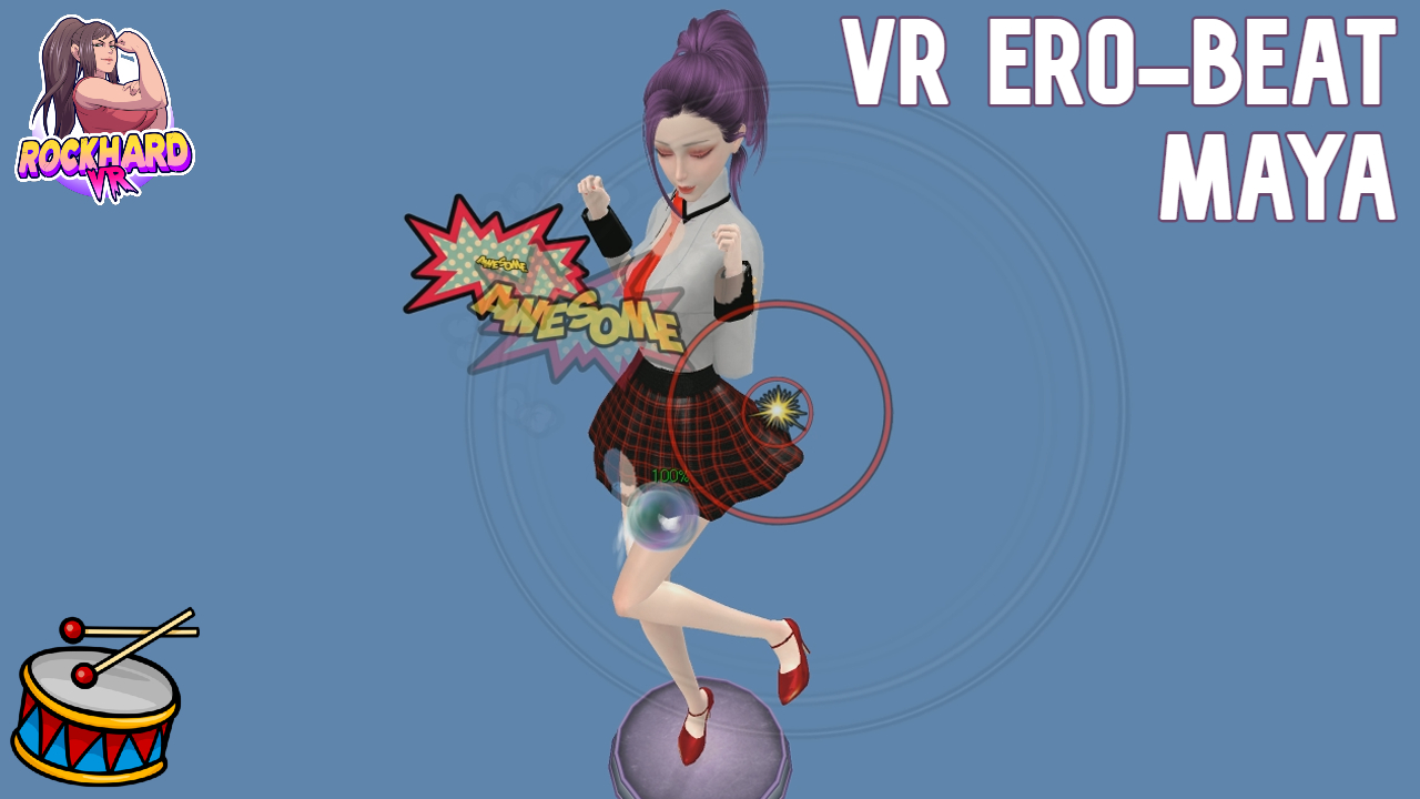 A VR Ero-Beat thumbnail depicts a player interacting with an erotic Beat Saber game environment in RockHardVR spatial audio content.