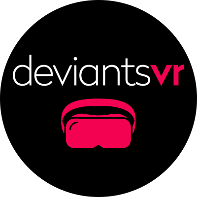 DeviantsVR logo for a VR porn studio producing 327 immersive adult scenes for virtual reality headsets and viewers.