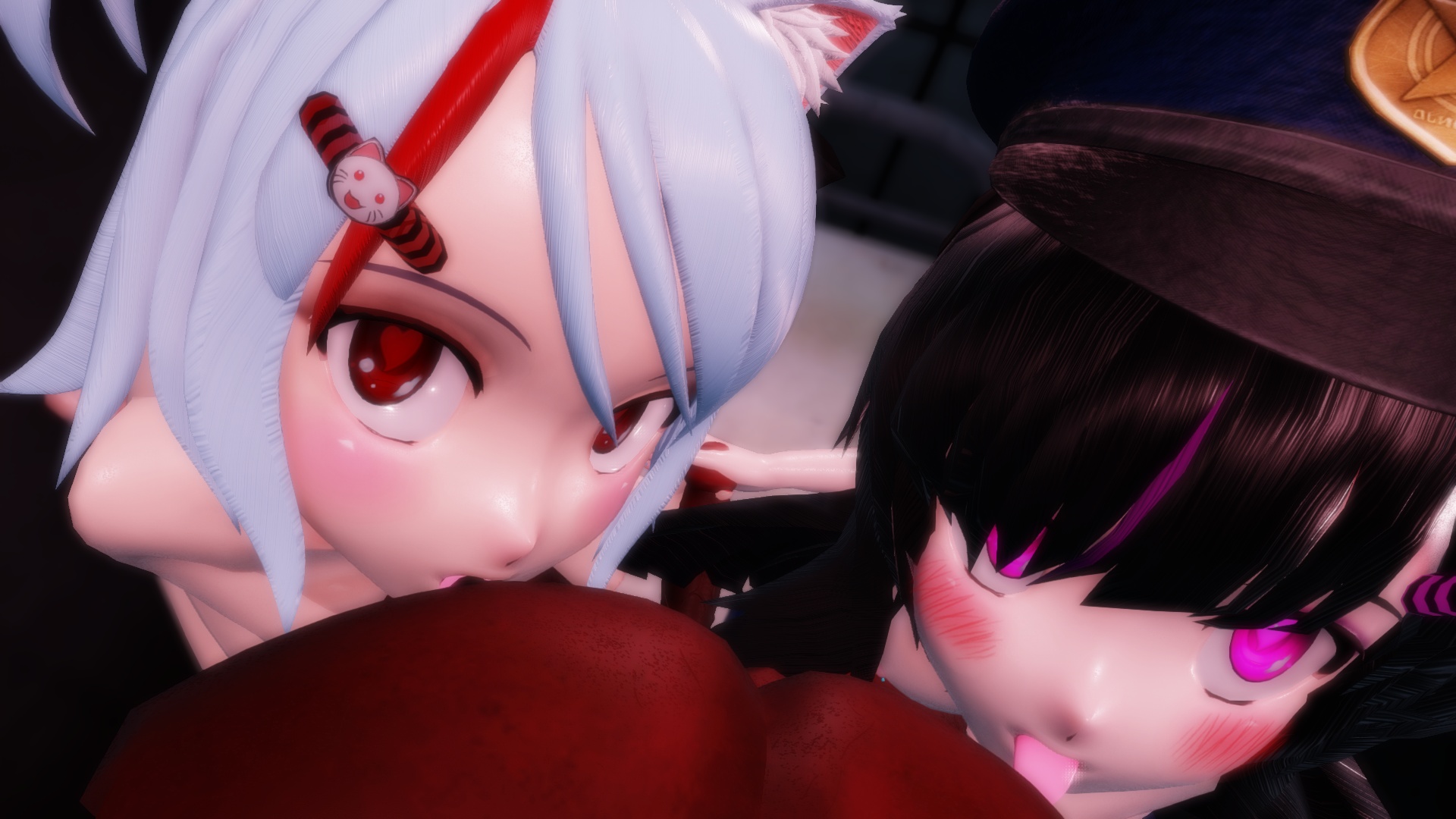 Kaat and Luna perform group sex in a prison setting with POV close ups and 4K resolution