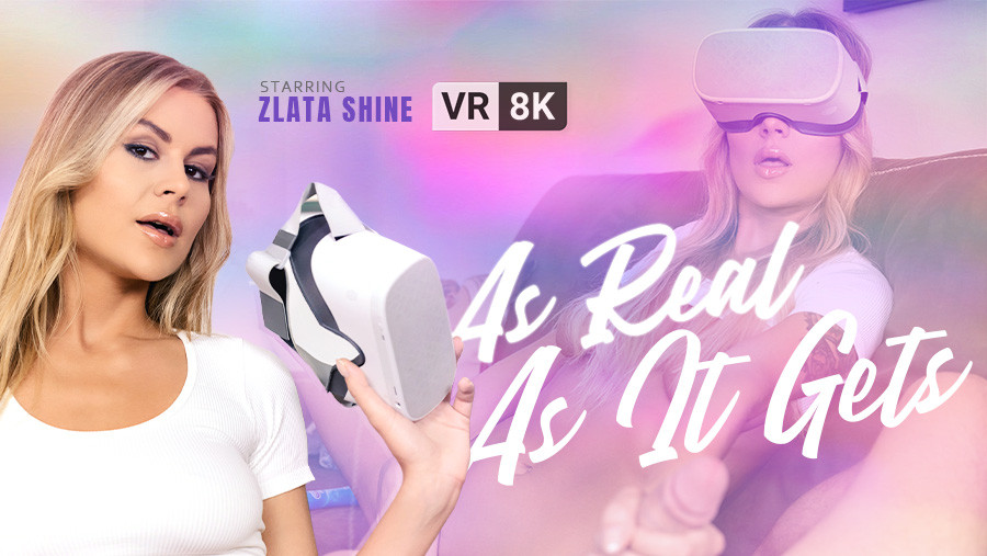 Zlata Shine performs a POV blowjob in a VR Conk 4K virtual sex scene with realistic visuals and 60 fps smoothness.